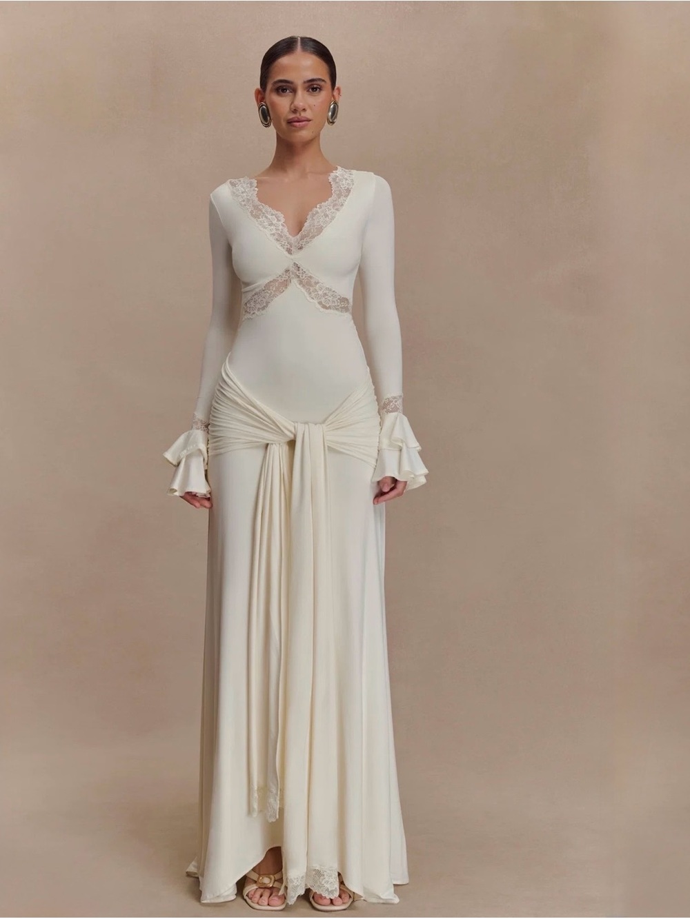 Meshki Electra — Slinky Lace Maxi Dress (sold out online)
